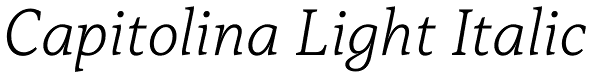 Capitolina Light Italic Font