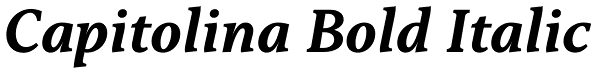 Capitolina Bold Italic Font