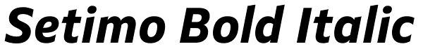 Setimo Bold Italic Font