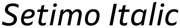 Setimo Italic Font