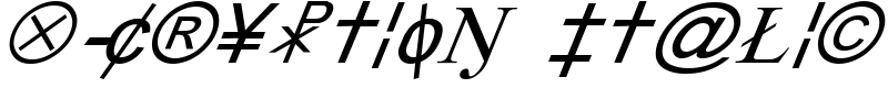 X-Cryption Italic Font