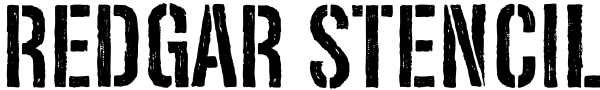 Redgar Stencil Font