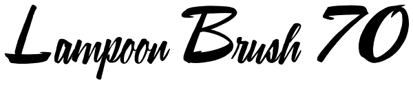 Lampoon Brush 70 Font