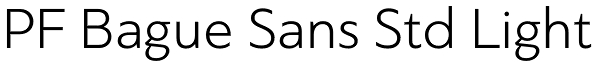 PF Bague Sans Std Light Font