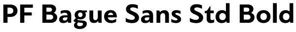 PF Bague Sans Std Bold Font