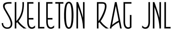 Skeleton Rag JNL Font