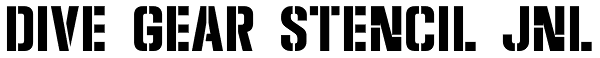 Dive Gear Stencil JNL Font