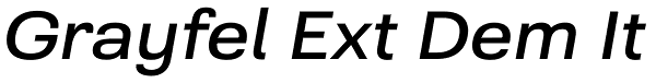 Grayfel Ext Dem It Font