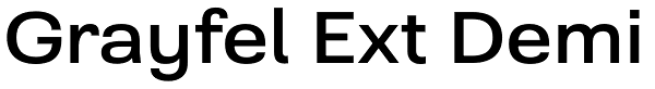 Grayfel Ext Demi Font