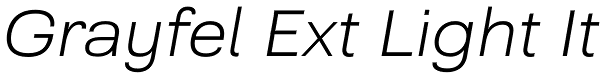 Grayfel Ext Light It Font