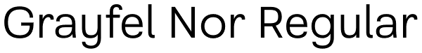 Grayfel Nor Regular Font