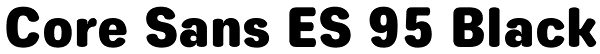 Core Sans ES 95 Black Font