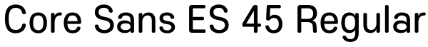 Core Sans ES 45 Regular Font