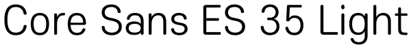 Core Sans ES 35 Light Font