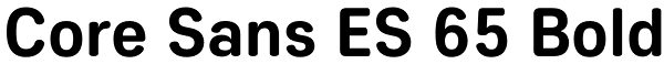 Core Sans ES 65 Bold Font