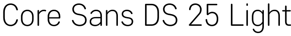 Core Sans DS 25 Light Font