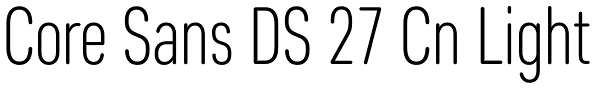 Core Sans DS 27 Cn Light Font