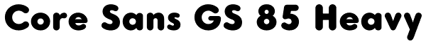 Core Sans GS 85 Heavy Font