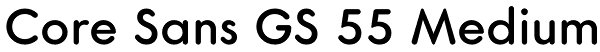 Core Sans GS 55 Medium Font