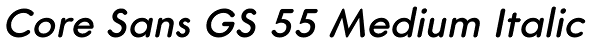 Core Sans GS 55 Medium Italic Font