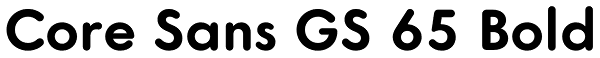 Core Sans GS 65 Bold Font