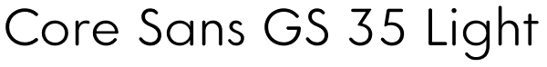 Core Sans GS 35 Light Font