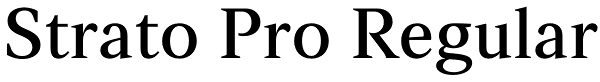 Strato Pro Regular Font