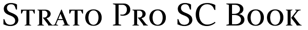 Strato Pro SC Book Font