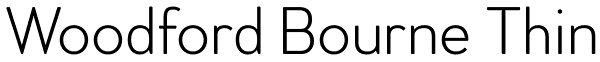 Woodford Bourne Thin Font
