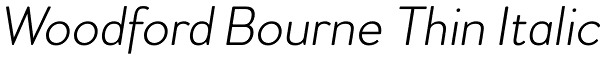 Woodford Bourne Thin Italic Font