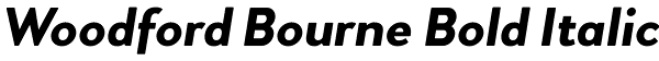 Woodford Bourne Bold Italic Font
