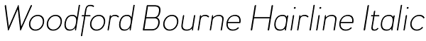 Woodford Bourne Hairline Italic Font