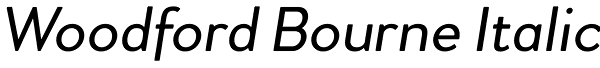 Woodford Bourne Italic Font