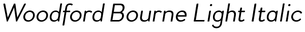 Woodford Bourne Light Italic Font