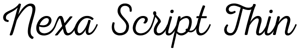 Nexa Script Thin Font