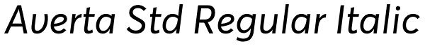 Averta Std Regular Italic Font