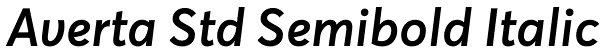 Averta Std Semibold Italic Font