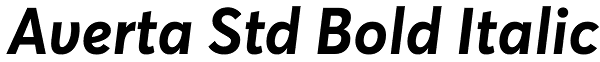 Averta Std Bold Italic Font