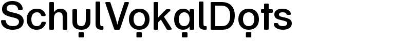 SchulVokalDots Font