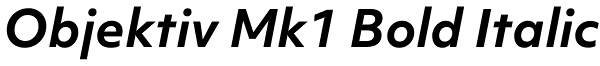 Objektiv Mk1 Bold Italic Font