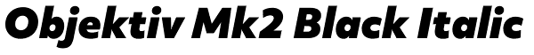 Objektiv Mk2 Black Italic Font