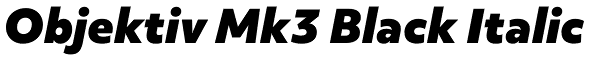 Objektiv Mk3 Black Italic Font