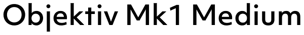 Objektiv Mk1 Medium Font