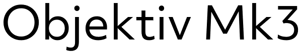 Objektiv Mk3 Font