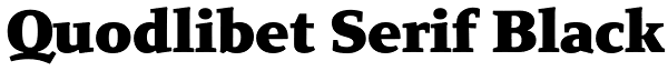 Quodlibet Serif Black Font