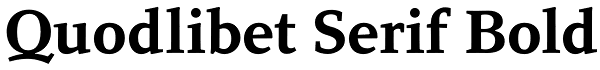 Quodlibet Serif Bold Font