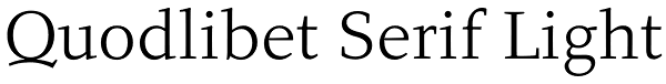 Quodlibet Serif Light Font