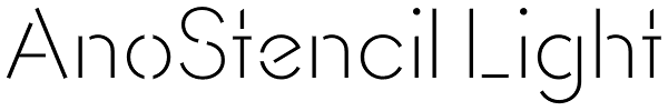 AnoStencil Light Font