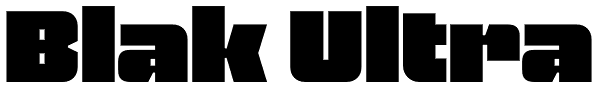 Blak Ultra Font