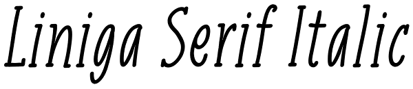 Liniga Serif Italic Font